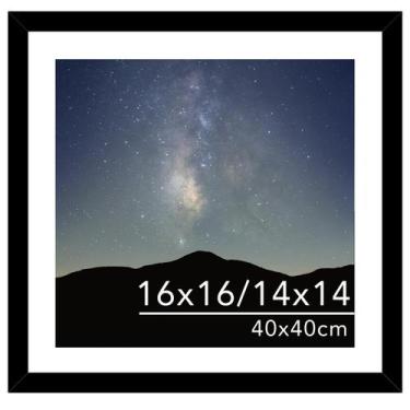 Imagem de Porta-retratos JCJMY preto 40x40cm para foto 14x14 com tapete