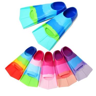 Imagem de Foyinbet Kids Swim Fins,Short Youth Fins Swimming Flippers for Lap Swimming and Training for Child,Girls,Boys Teens Adults Women Men XL