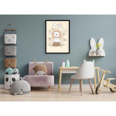 Imagem de Quadro Com Moldura Leãozinho - Fabrika de Festa