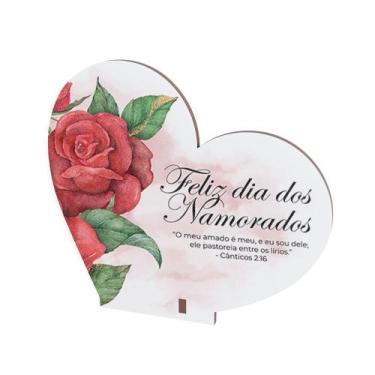 Imagem de Kit 10 Lembranças Dia Dos Namorados Cânticos Bíblico Mdf Coração - Cri