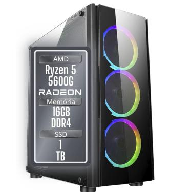 Imagem de PC Gamer 3Green Winner, AMD Ryzen 5 5600G, 16GB DDR4, SSD 1TB, Gráficos Radeon VEGA, Fonte 500W - GSW-24008