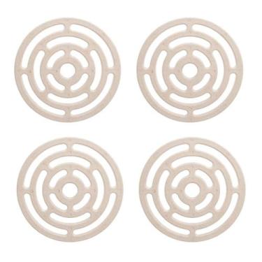 Imagem de Kit 4Un Descanso De Panela Aparador Redondo Bege - EVO