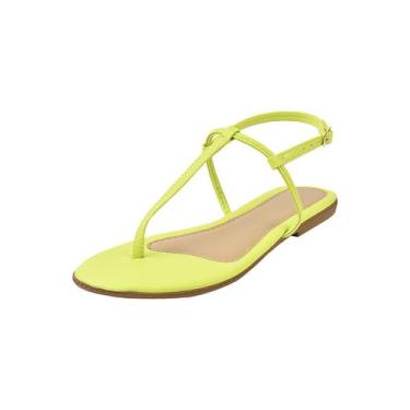 Imagem de Sandalia Rasteira Feminina Casual Tiras Slim Basica Fio dental Verao  