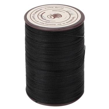 Imagem de Acessórios Pretos de Costura de Bricolage, Rosca de Poliéster de 160m para Projetos de Couro Com Cores Variadas, Forte e Durável, Ampla Aplicação para Sapatos, Carteiras, Bagagem, 6 (Preto)
