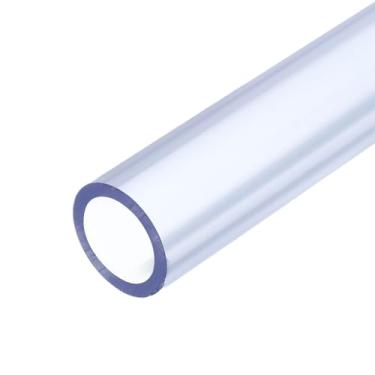 Imagem de YELARXI Tubo de PVC transparente, tubo rígido de alto impacto, tubo redondo de vinil de plástico - adequado para (jardim/casa/coleta de poeira/aquário/aquário), 1,5 cm ID e diâmetro externo de 2 cm e