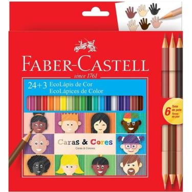 Imagem de Lápis de Cor 24 Cores + 3 Caras e Cores Faber-castell - Faber Castell,