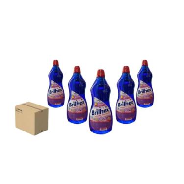 Imagem de Brilhex Limpador Perfumado Primavera, 12 Unidades de 1 Litro, Multiuso para Superfícies Gerais, Desengordurante com Fragrância Duradoura