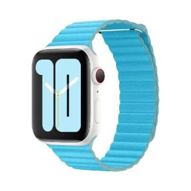 Imagem de Pulseira De Couro Para Apple Watch De 45mm 44mm 40mm 41mm 49mm 42mm, B