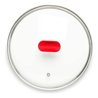 Imagem de Tampa De Vidro Panela Polishop 20cm - Vermelha