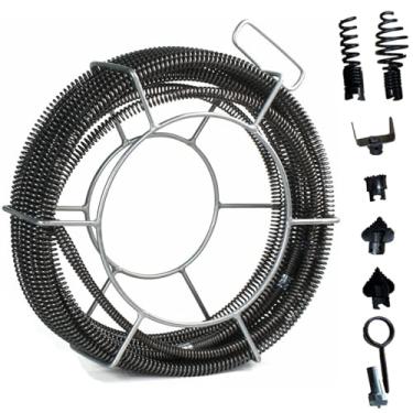 Imagem de Willbebest Cabo de limpeza de dreno, cabo de núcleo oco de 1,8 m x 1,5 cm, cabo de esgoto, limpador de cabo de trado de drenagem, cabo de limpeza de dreno de tubo de entupimento de cobra, tubo de