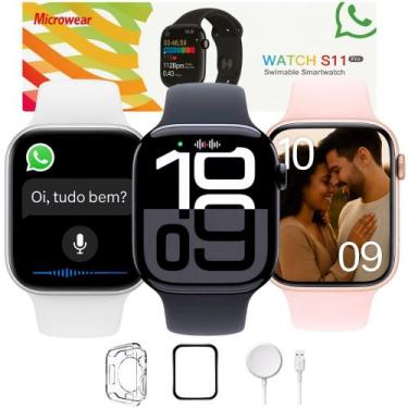 Imagem de Relógio Smartwatch S11 Pro Serie 11 Responde Whatsapp NFC GPS Original