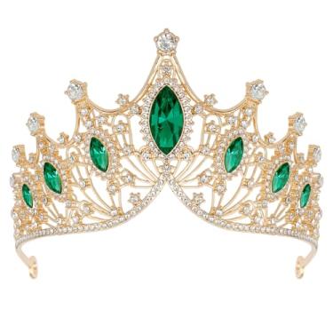 Imagem de Tiara de strass para mulheres e meninas, coroa de tiaras de princesa para noivas, tiara de rainha de cristal, acessórios de cabelo para formatura, casamento e festa