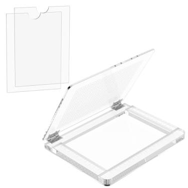 Imagem de Ferramenta de posicionamento de carimbo acrílico para artes e artesanato – Plataforma antiarranhões, fácil de limpar para scrapbook e fazer cartões