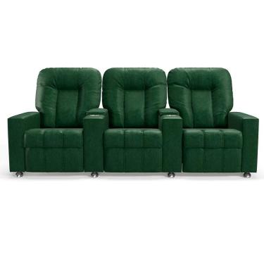 Imagem de Poltrona Reclinável Para Cinema 3 Lugares Sora PU FH1 - D`Rossi