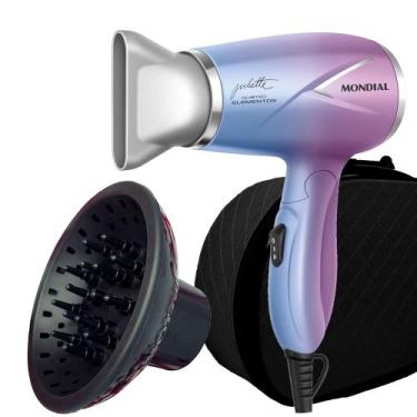 Imagem de Secador de Cabelo Mondial 1200w Ions Tourmaline Mini Dobrável Viagem A