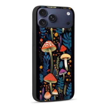 Imagem de SHDYQXSB Capa de telefone para iPhone 17 Pro Max, natureza planta cogumelo floresta projetada para capa de TPU macio à prova de choque
