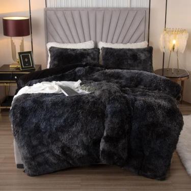 Imagem de Conjunto de capa de edredom EMME Luxury Fuzzy King Size Pink