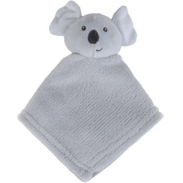 Imagem de Naninha para Meninos Coral Fleece 100% Poliéster 27x27cm Coala Cinza -