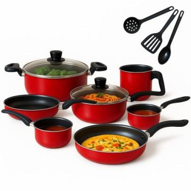 Imagem de Jogo De Panelas Antiaderente 10 Peças Com Tampa De Vidro Gal - Gal Alu