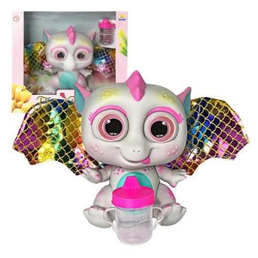 Imagem de Bebê Dragão Flying Baby Com Asas Brancas Brinquedo Infantil Criatura F