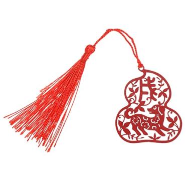 Imagem de Marcador de livro 1 peça marcador de livro chinês boi do zodíaco boi gado metal estilo corte papel chinês clipe de livro marcadores para professores presente estudante material escolar marcador de