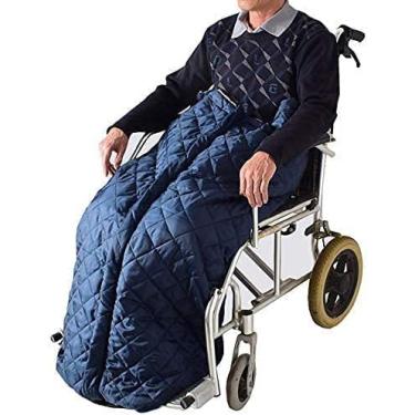 Imagem de Cobertor para cadeira de rodas, capa de aquecedor de cadeira de rodas, cobertor de cadeira de rodas, saco quente para pernas e pés para idosos com deficiência, lavável
