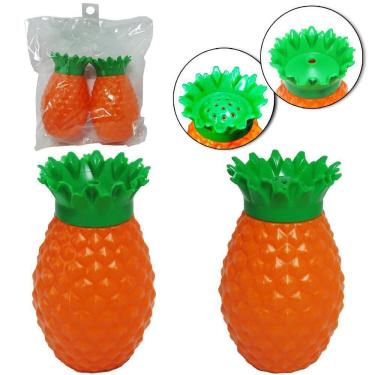 Imagem de Saleiro Com Paliteiro De Plastico Abacaxi 130Ml 9,5X6Cm De