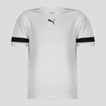 Imagem de Camiseta Puma TeamRise Juvenil Branca, 12 ANOS
