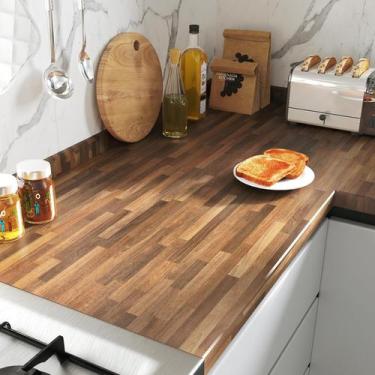 Imagem de Papel de contato de bancada FunStick Butcher Block Wood Grain