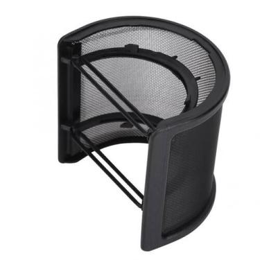 Imagem de Pop filter,Anti Puff Côncavo,Revestido c/ Malha Metálica e NYLON,Preto