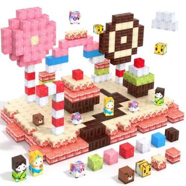 Imagem de Blocos magnéticos Feoxialy Candy 54 unidades para crianças de 3 a 5 an