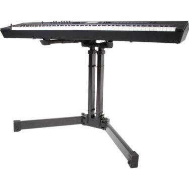 Imagem de Suporte,estante torre reforçada p/teclado,piano,formato "II", Alumínio