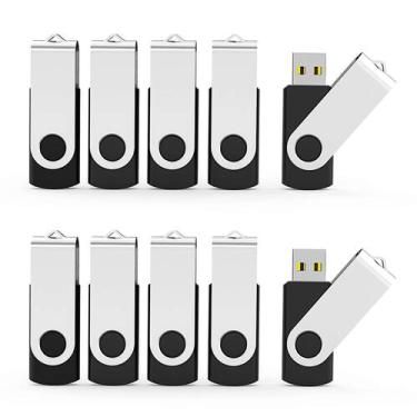 Imagem de Flash Drives Aiibe 32GB USB 2.0, pacote com 20 unidades, pretas