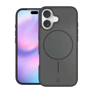 Imagem de Capa case capinha para iPhone 17 - Magsafe Wave Fumê - Preta - Gshield