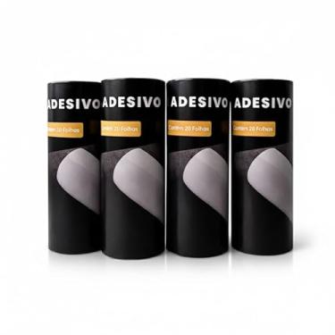 Imagem de Kit 4 Refil Rolos Adesivos Remove Pelos Universal de Roupas Reutilizável Super Aderente Remoção de Pelos de Roupas Animais De Estimação Poeira e Fiapos de Tecidos