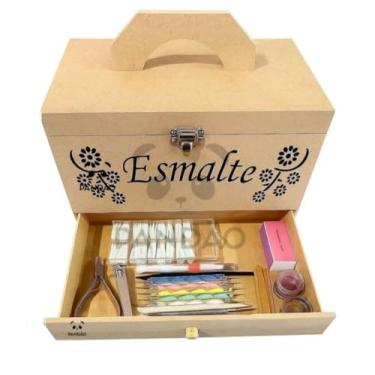 Imagem de Maleta Caixa Expositora Porta Esmaltes Gaveta