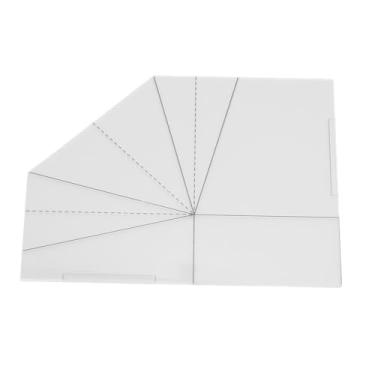 Imagem de Cesto de alimentos dobrável molde de costura acrílico transparente para bolsa de mão, régua de costura DIY para entusiastas de artesanato e iniciantes para piqueniques e refeições (20,3 cm/8 pol)