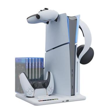 Imagem de Soporte para Consola y Estación de Carga para Controles de PS5 Slim co