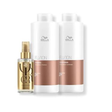 Imagem de Kit Wella Professionals - Shampoo 1L e Condicionador 1L + Óleo 100ml Oil Reflections