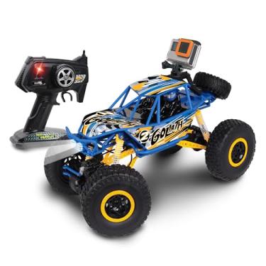 Imagem de NKOK Mean Machines 1:10 2.4GHz RC 4x4 Xtreme RC Goliath, Off-Road Truck, RTR, Designed for Rough Terrain Climbing, Pistol Grip Full Function Controller, Powerful Motor, Action Camera Mount
