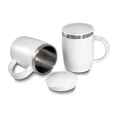 Imagem de Caneca Térmica com Tampa para 400ml Coffee Time - Asia Import