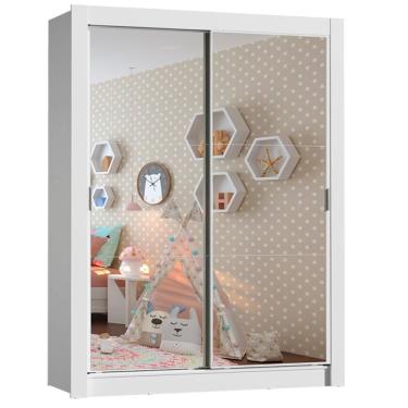 Imagem de Guarda Roupa Infantil Bento Portas De Correr Espelho Madesa