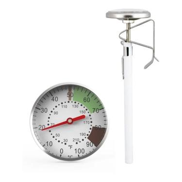 Imagem de 2X Termômetro Culinário Clip Cremeira Barista Café E Cozinha
