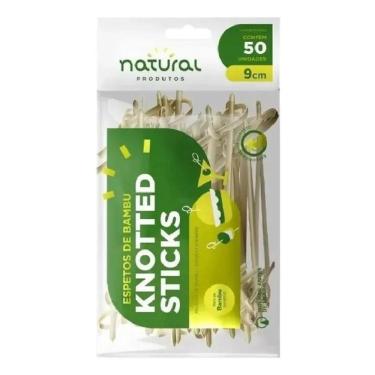 Imagem de 2X Espeto Bambú Knotted Sticks Petisco Nozinho 9Cm 50 Unidad