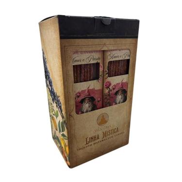 Imagem de Incenso Linha Mistica 0% Carvão Rosa C. 12Cxs Com 8 Varetas