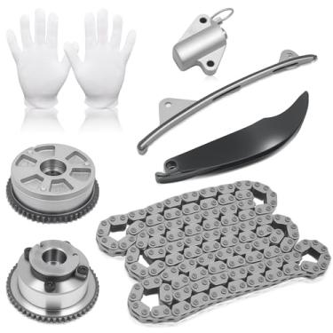 Imagem de Kit de corrente de distribuição 24350-2E700 com engrenagem VVT compatível com Hyundai Elantra 2017-2020 Kia Forte 2017-2022 Kona 2018-2021 Veloster 2019-2021 2.0L, 243212E010 243333350-2021 21-2EE 010