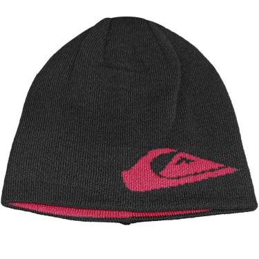 Imagem de Gorro Quiksilver Dupla Face Double Omni Preto e Vinho-Unissex