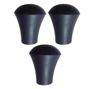 Imagem de 3 peças de suporte preto antiderrapante para pés de tambor, ponta de perna de bateria, acessório profissional de percussão, peças de pernas de piso, acessórios de instrumentos musicais, ferragens de