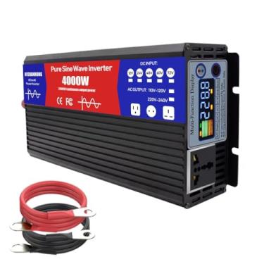 Imagem de 48v to 110v 60hz,Inversor de potência de 72V para 110V, 2000 watts, onda senoidal pura, conversor de energia de 12V-72V CC para 110V/220V CA, 4000 watts de pico, com display