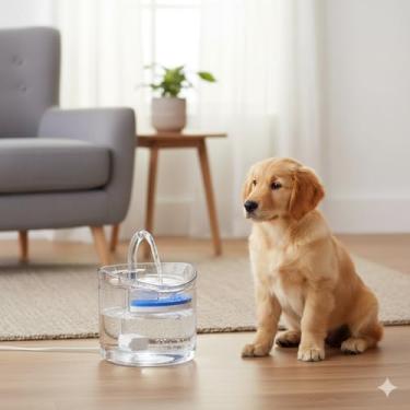 Imagem de Fonte de Água Automática para Pets Silenciosa 2,5L com Filtro